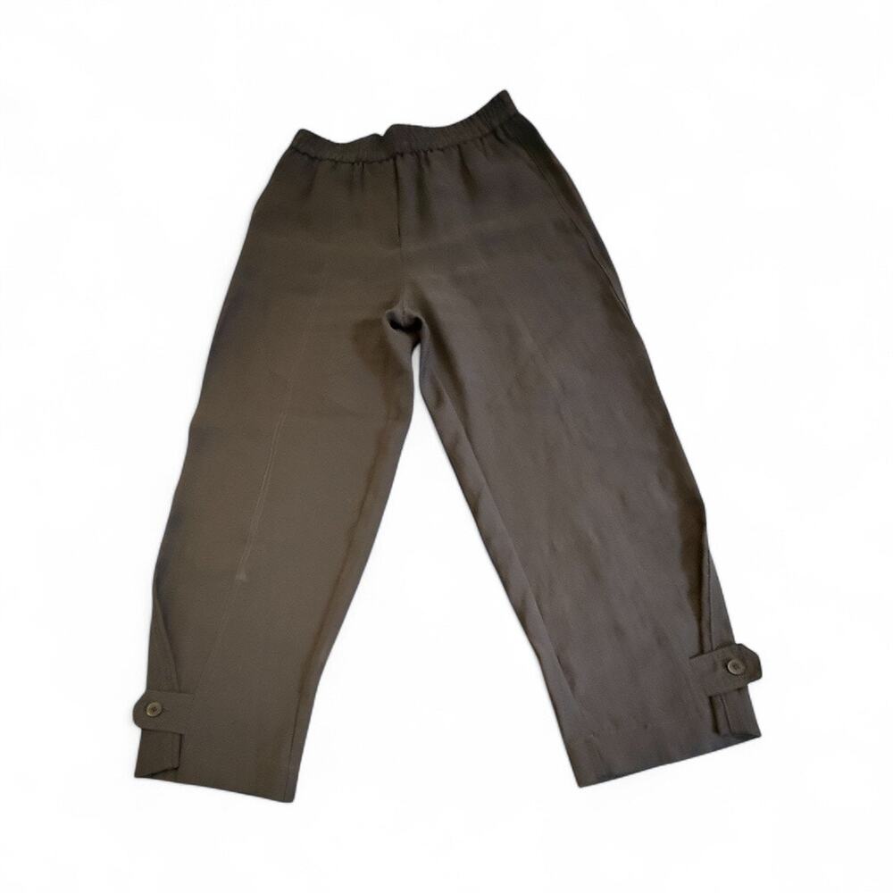 Zara viscose pants with buttoned cuffs
